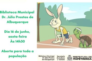 “Teatro Literário” da Biblioteca Municipal em Itapetininga, estreia “A Lebre e a Tartaruga” na próxima sexta (16)