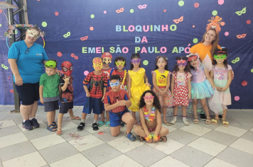 Alunos da EMEI “São Paulo Apóstolo” festejam Carnaval