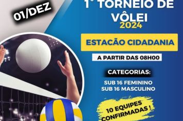 Estação Cidadania de Itapetininga recebe 1º Torneio de Voleibol no dia 1º de dezembro