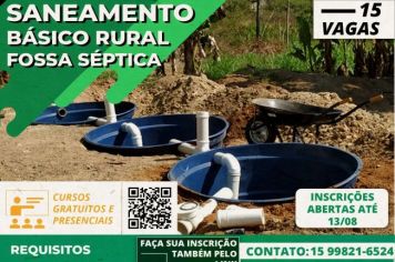 Itapetininga oferece curso gratuito de Saneamento Rural – Fossa Séptica