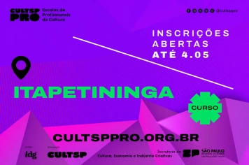 Escola de Profissionais da Cultura abre inscrições para curso em Itapetininga