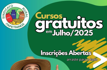 Sindicato Rural de Itapetininga abre inscrições para cursos gratuitos com certificação