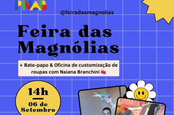 Feira das Magnólias traz garimpo, trocas e oficina gratuita de customização de roupas em Itapetininga