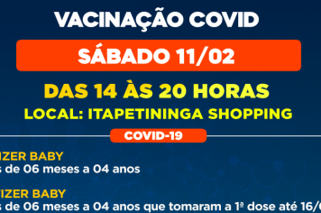 Itapetininga realiza mutirão de vacinação contra a Covid no Shopping neste sábado (11)