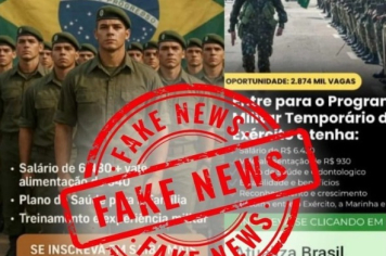 COMUNICADO FAKE NEWS – PROCESSO SELETIVO EXÉRCITO BRASILEIRO