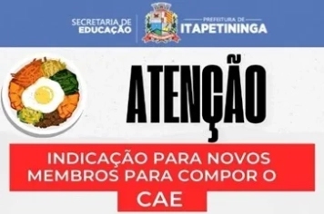 Secretaria de Educação abre inscrições para a Comissão de Alimentação escolar