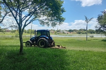 Prefeitura de Itapetininga realiza serviço de roçada na Lagoa da Chapadinha 