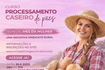No Mês da Mulher, Sindicato Rural de Itapetininga abre inscrições para cursos gratuitos em parceria com a Secretaria de Políticas Públicas para Mulheres