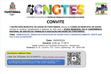 Convite Conferência Municipal de Saúde