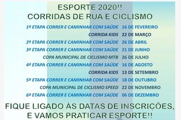 Prefeitura de Itapetininga divulga calendário de Corridas de Rua e de Ciclismo