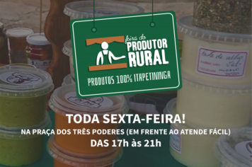 Se prepare! Sexta-feira é dia de Feira do Produtor Rural no Paço Municipal