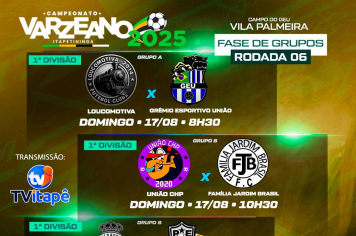 Itapetininga sedia sete jogos pelo Campeonato Municipal Varzeano neste domingo, dia 17