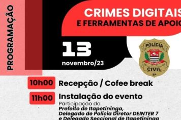Itapetininga sedia Workshop sobre “Crimes Digitais e Ferramentas de Apoio” promovido pela Polícia Civil 