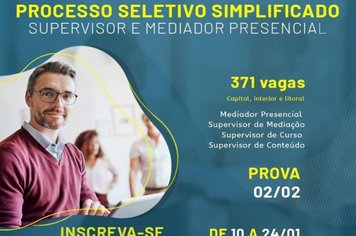 Processo Seletivo Simplificado para Supervisor e Mediador Presencial da Univesp oferece cargos com salários de até R$ 8 mil
