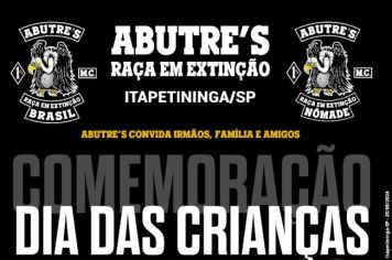 Abutre’s Moto Clube Itapetininga promove ação social em comemoração ao Dia das Crianças no Parque Ecológico Regina Freire