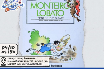 “Tarde de Histórias” traz edição especial com o tema “Dia do Saci” no próximo sábado, dia 4