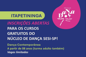 Núcleo de Dança do SESI Itapetininga abre inscrições para cursos gratuitos