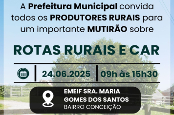 Secretaria de Agricultura realiza mutirão no Bairro da Conceição para divulgação de programas de mapeamento e incentivo rural