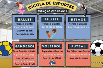 Abertas as inscrições para Escolinha Municipal de Esportes em novas modalidades