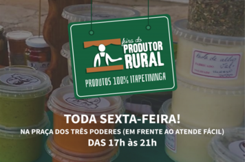 Se prepare! Sexta-feira é dia de Feira do Produtor Rural no Paço Municipal de Itapetininga