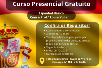 Fatec Itapetininga oferece curso gratuito de Espanhol Básico