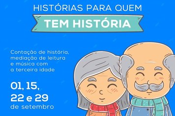 Biblioteca Municipal tem evento de leitura e contação de histórias para terceira idade