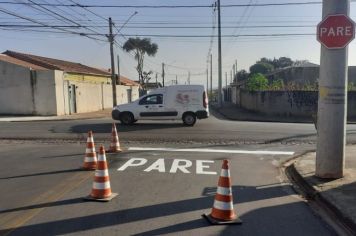 Secretaria Municipal de Trânsito de Itapetininga realiza sinalização viária na Vila Oliveira, Vila Carolina e região central