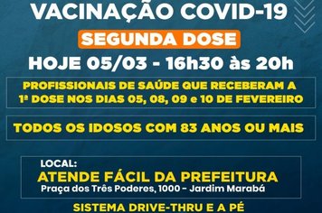 Atenção ao novo calendário para vacinação contra Covid-19