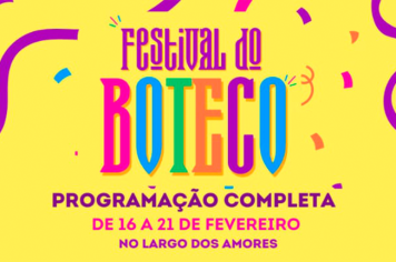 Programação Festival do Boteco