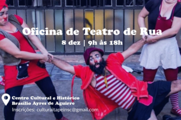 Oficina de Teatro de Rua em Itapetininga com Marcelo Roya