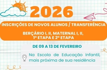 Inscrições de novos alunos e transferências do sistema municipal de ensino em Itapetininga estarão abertas de 9 de janeiro a 13 de fevereiro