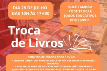 Biblioteca Municipal de Itapetininga terá nova edição da “Troca de Livros” nesta sexta-feira (28)