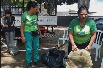 400 kg de materiais recicláveis são arrecadados no programa “Câmbio Verde” neste sábado (25), na vila Rio Branco