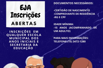 Educação de Jovens e Adultos está com inscrições abertas em Itapetininga
