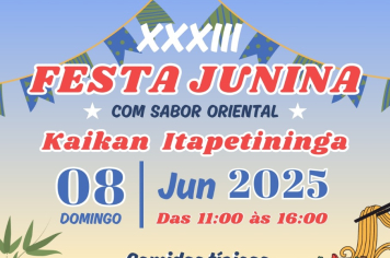 Festa Junina do Kaikan Itapetininga vai ser em 8 de junho
