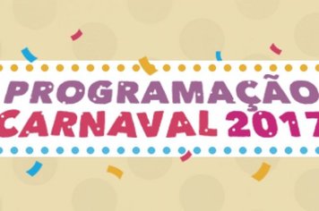 Programação do Carnaval 
