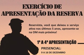 EXAR - EXERCÍCIO DE APRESENTAÇÃO DA RESERVA 2019