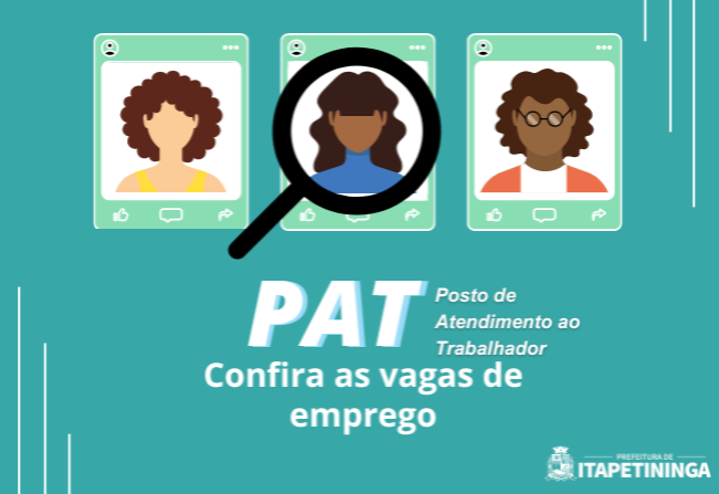 VAGAS DISPONÍVEIS NO PAT ITAPETININGA NO DIA 19 DE NOVEMBRO DE 2024