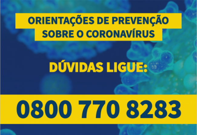 Serviço 0800 para orientação contra o Coronavírus continua em atendimento pela Prefeitura