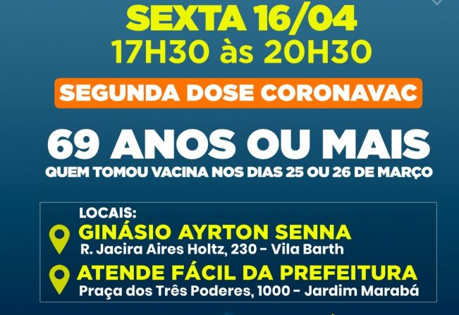 Atenção ao novo calendário para vacinação contra Covid-19 