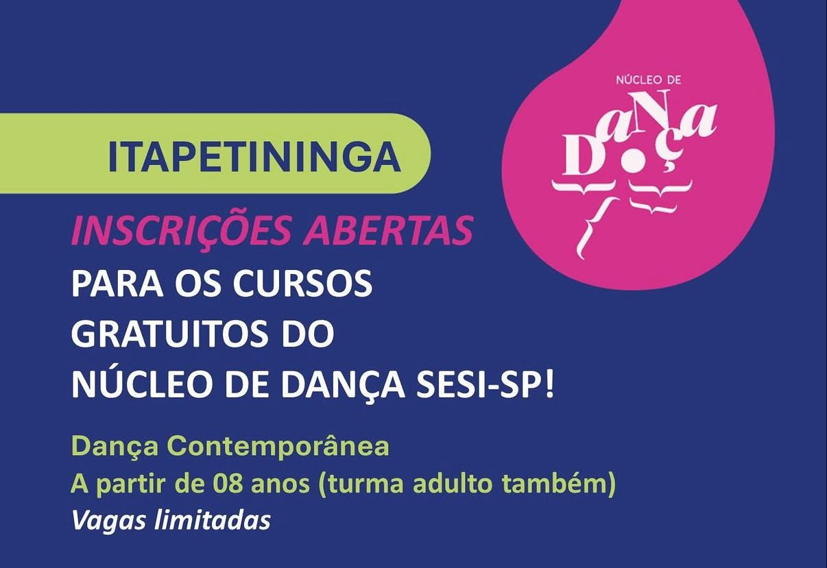Núcleo de Dança do SESI Itapetininga abre inscrições para cursos gratuitos