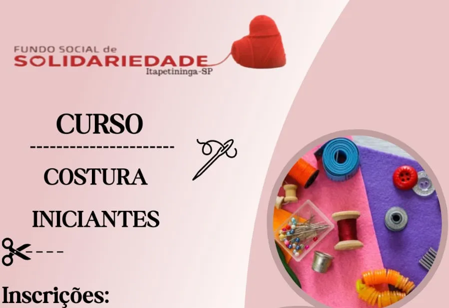 Fundo Social de Itapetininga abre inscrições para cursos gratuitos de Corte e Costura