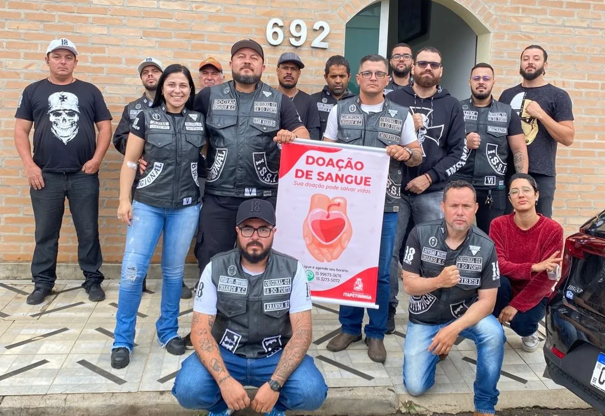 Posto de Coleta de Sangue em Itapetininga recebe doações de Moto Clube em campanha para captação de bolsas