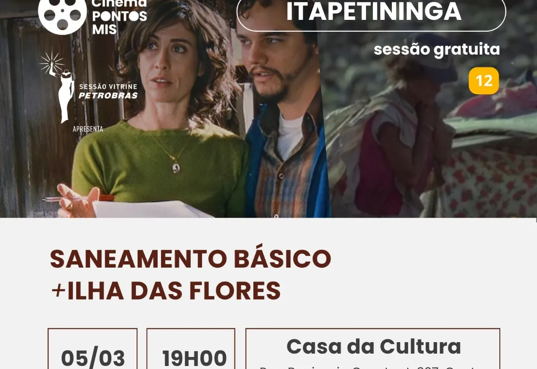 Pontos MIS promove programação gratuita de cinema em março em Itapetininga