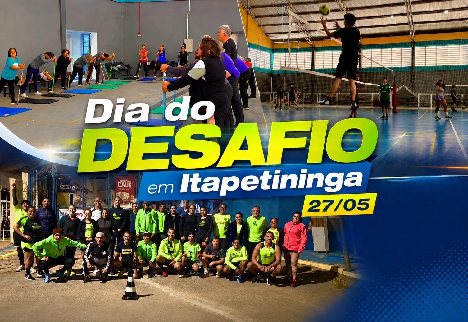 Práticas esportivas marcaram o Dia do Desafio em ginásios, escolas, unidades de saúde e grupos de corrida em Itapetininga