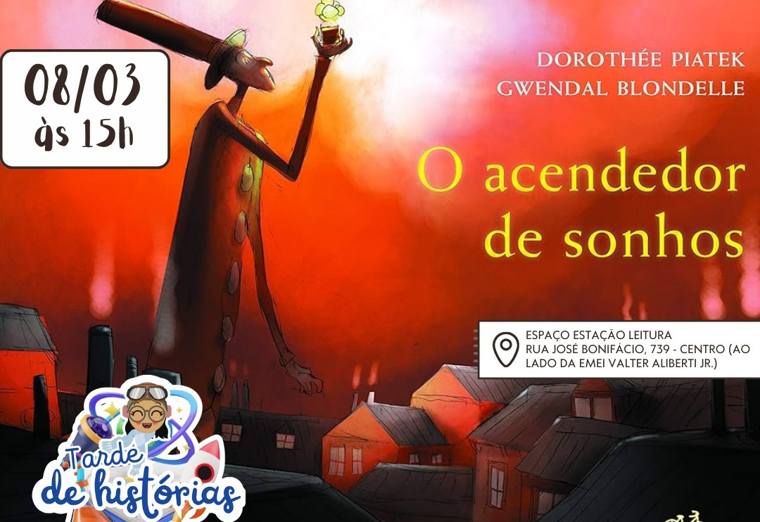 “Estação Leitura” apresenta primeira edição do ano da “Tarde de Histórias” no próximo sábado (08)