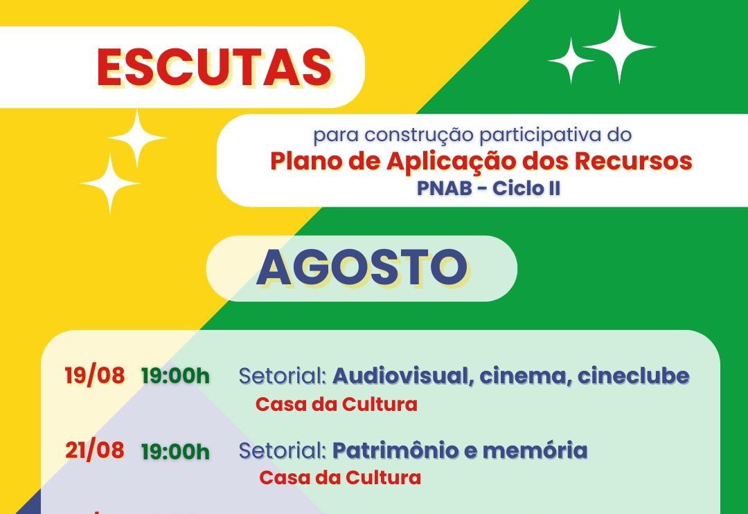 Núcleo de Apoio à Produção Cultural amplia programação de escutas com novo Fórum de Discussão do Plano de Aplicação da PNAB