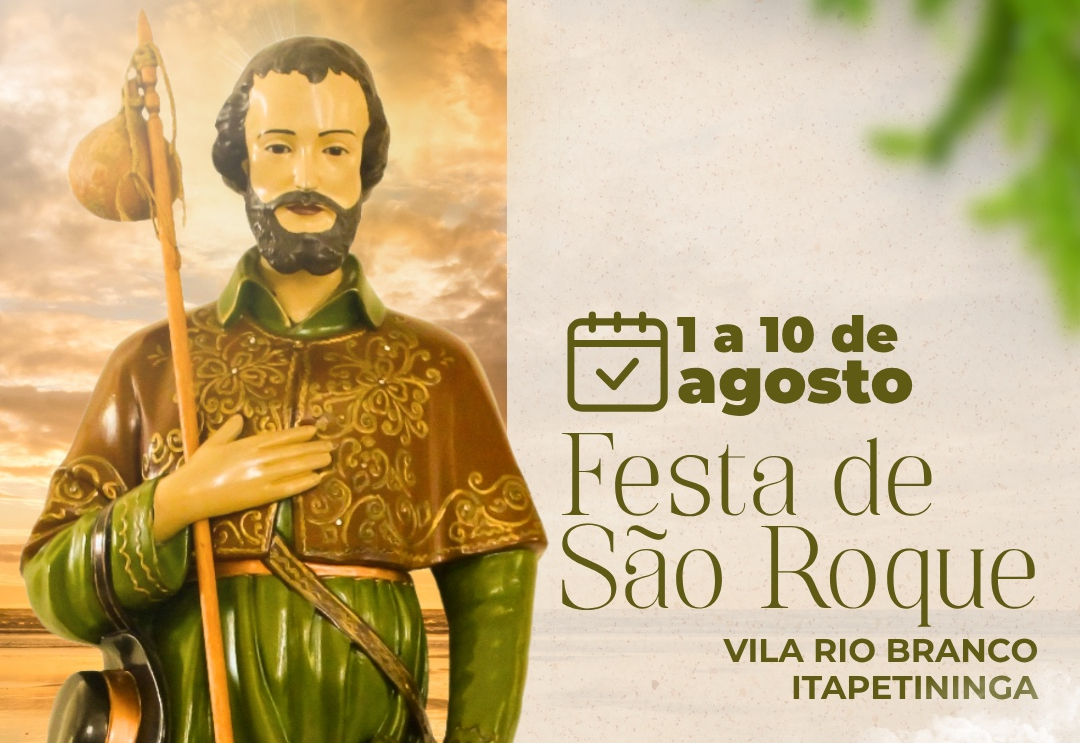 Festa de São Roque tem início na próxima sexta, 1º de agosto, em Itapetininga 