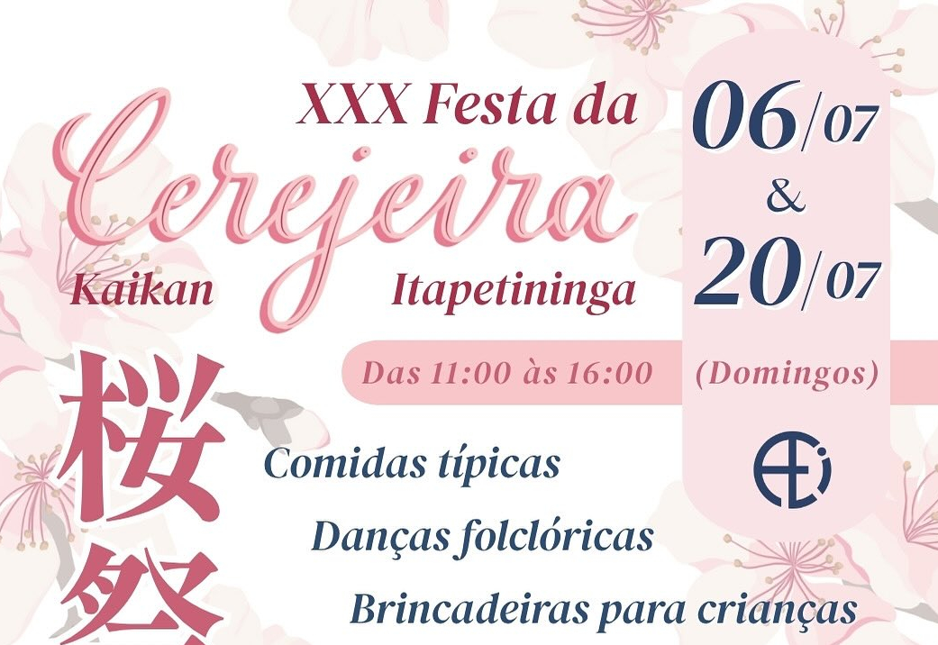 XXX Festa da Cerejeira reúne cultura e gastronomia em Itapetininga