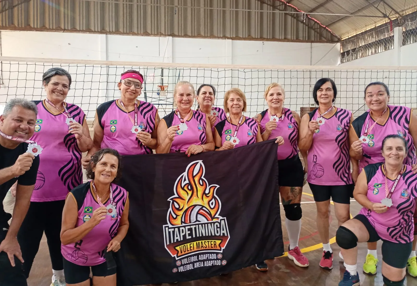 Vôlei Adaptado Feminino 60+ é Vice-Campeão pela Liga de Voleibol de Sorocaba e Região